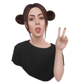 Девочка с хвостиками