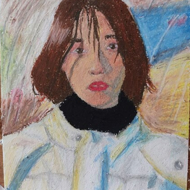 девушка в снежную погоду