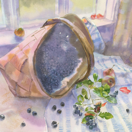 Натюрморт с черноплодной рябиной