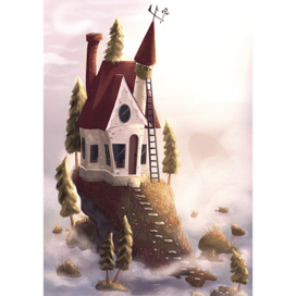 Иллюстрация Дом «Книжный магазин»