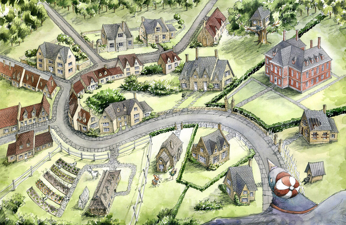 Уго и Альба. Деревня