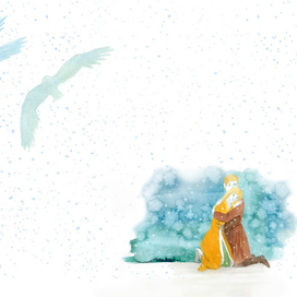 Иллюстрация к сказке Х. К. Андерсена "Снежная королева"