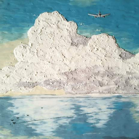Кавер-версия картины "Облака над тихим морем" И. К. Айвазовского