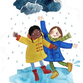 Иллюстрация к стихотворению про дождь