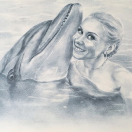 Девушка и дельфин