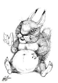 Белка с флажком