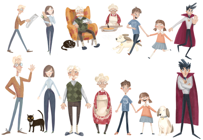 Персонажи семья и злодей