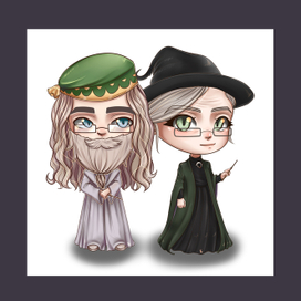 Дамблдор и Мак Гонагал  