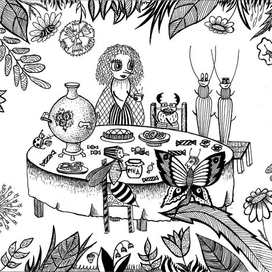 Иллюстрация к "Мухе Цокотухе" К.И.Чуковского