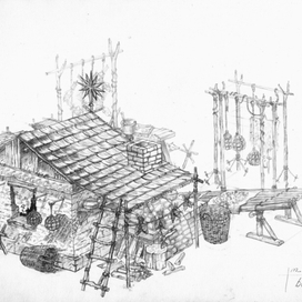 хижина шамана(вид сзади)