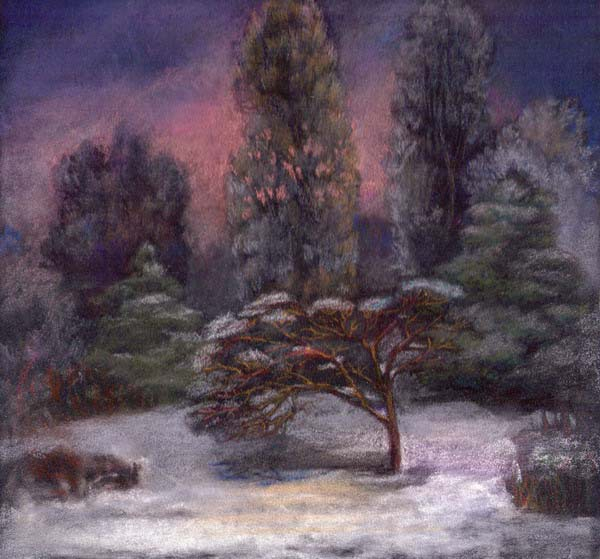 Поздний вечер Зима