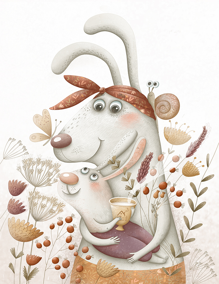 Мамин зайчик (перезагрузила, без фона работа полюбилась мне больше)