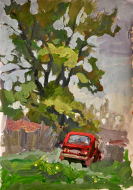 красная "Нива"