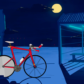 Redone bike at charger.