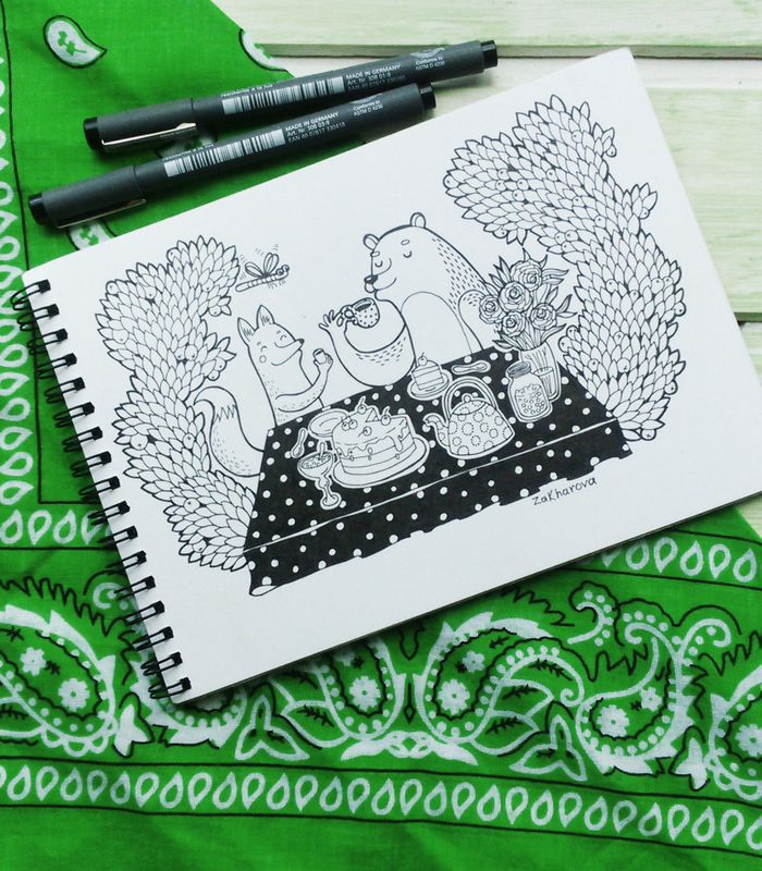 Чаепитие летним вечером