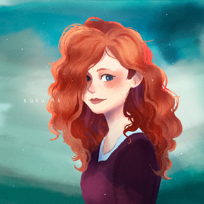 Портрет рыжей девочки