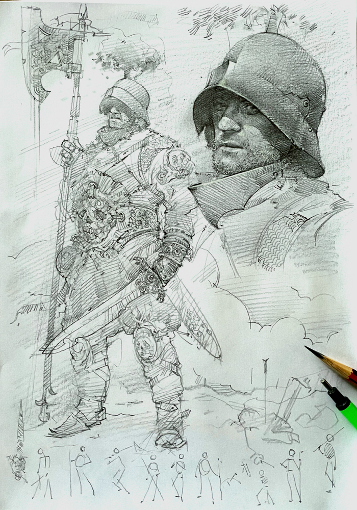 Скетч воина