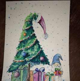 Фрагмент открытки к Новому году