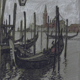 Венеция. Гондолы у площади св.Марка