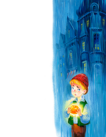 Полуполосная иллюстрация к сказке Астрид Лингрен "Мио, мой Мио!"