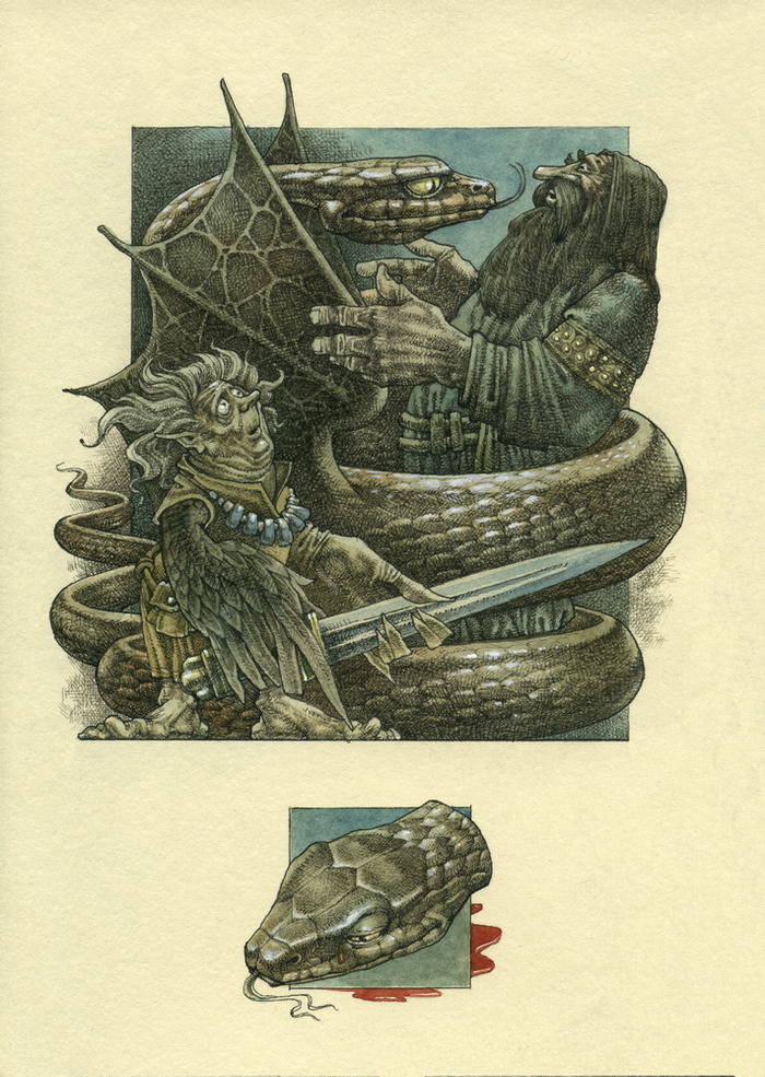 ЗМЕЕКРЫЛ полосная иллюстрация