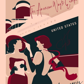 Плакат в стиле 50-ых