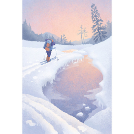 Открытка серии "Зимний Алтай"