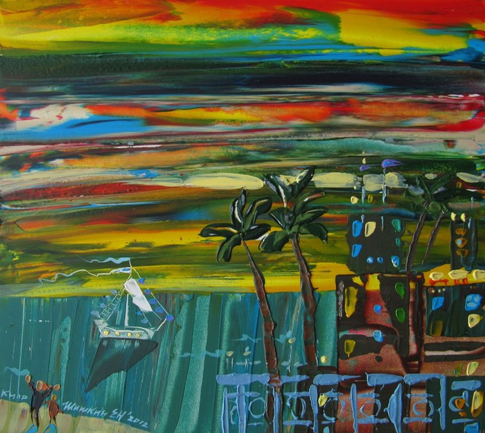 Закат на Кипре