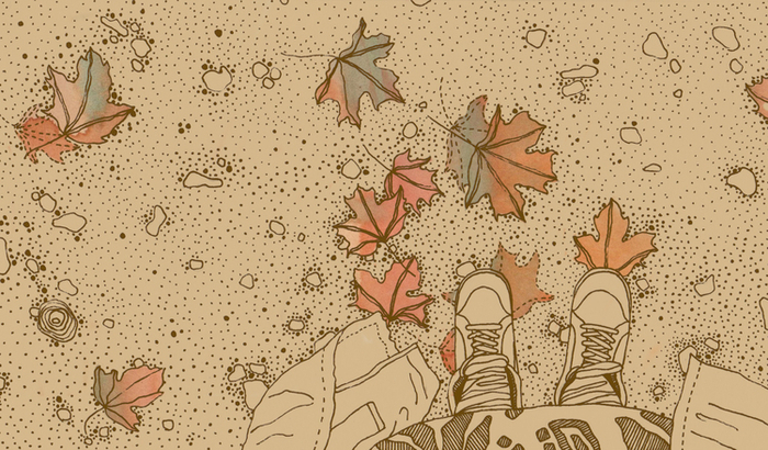 под ногами осень