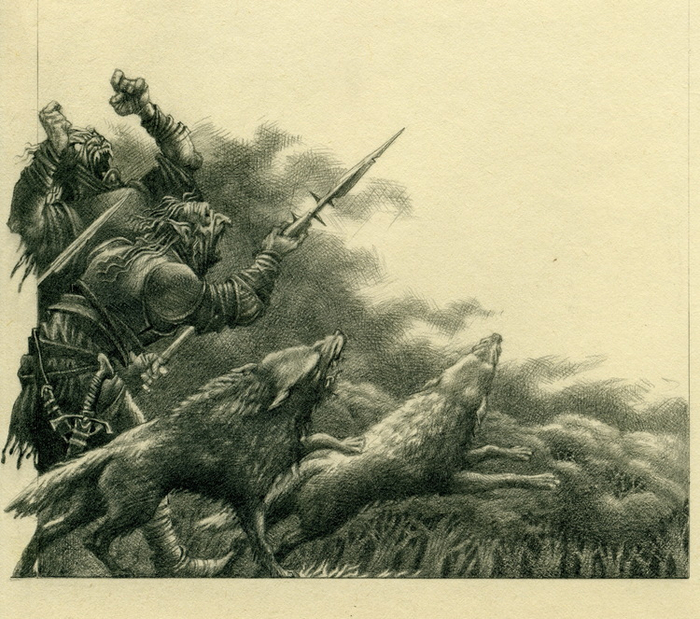 ДЖОН РОНАЛЬД РУЭЛ ТОЛКИН "ХОББИТ" ИЛЛЮСТРАЦИЯ.