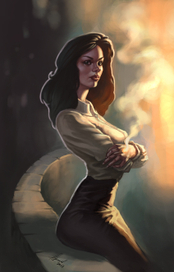 Курящая женщина