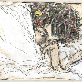 автопортрет в бигудях