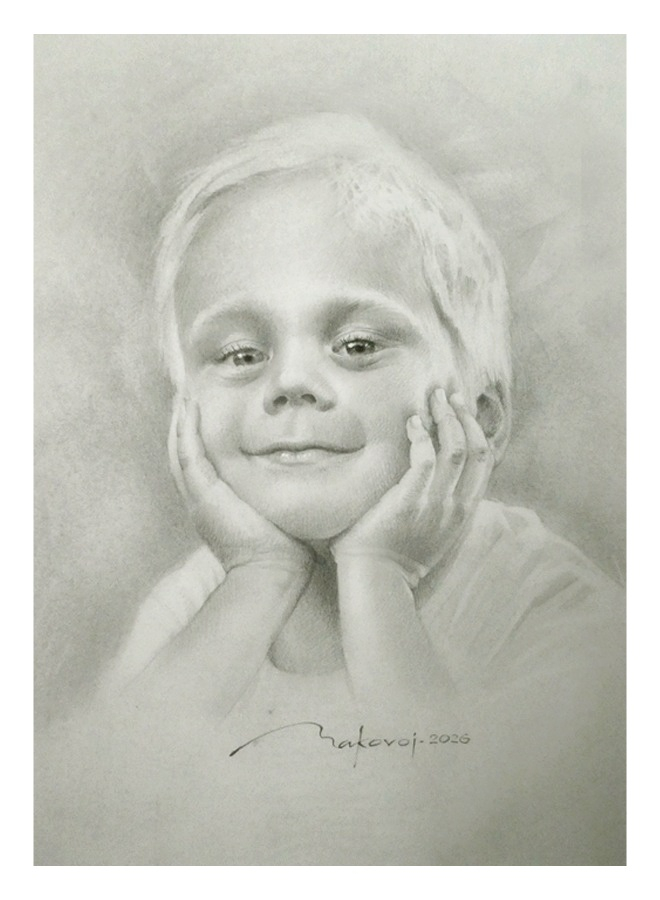 ,,Портрет внука к Дню рождения,, 