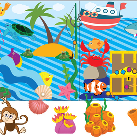 схема разворота для детской мягкой книжки