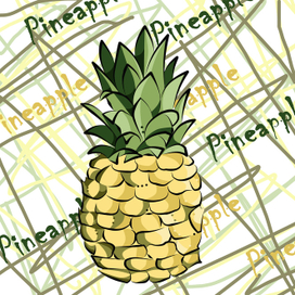 Цветной ананас