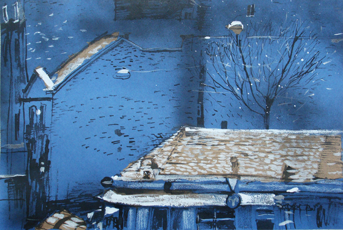 лист из "Сербского альбома" 2013, 30х40