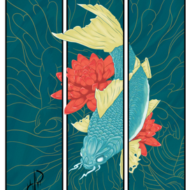 Карп Кои принт