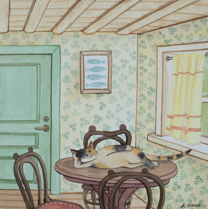 Мне можно!!! Акварель. Кот