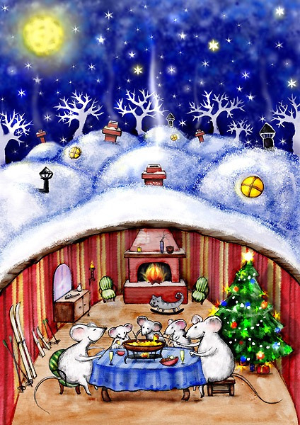 В гостях у белых мышек