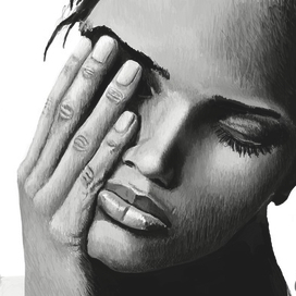 Портрет девушки ЧБ