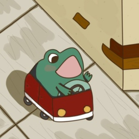 Лягушка на машине