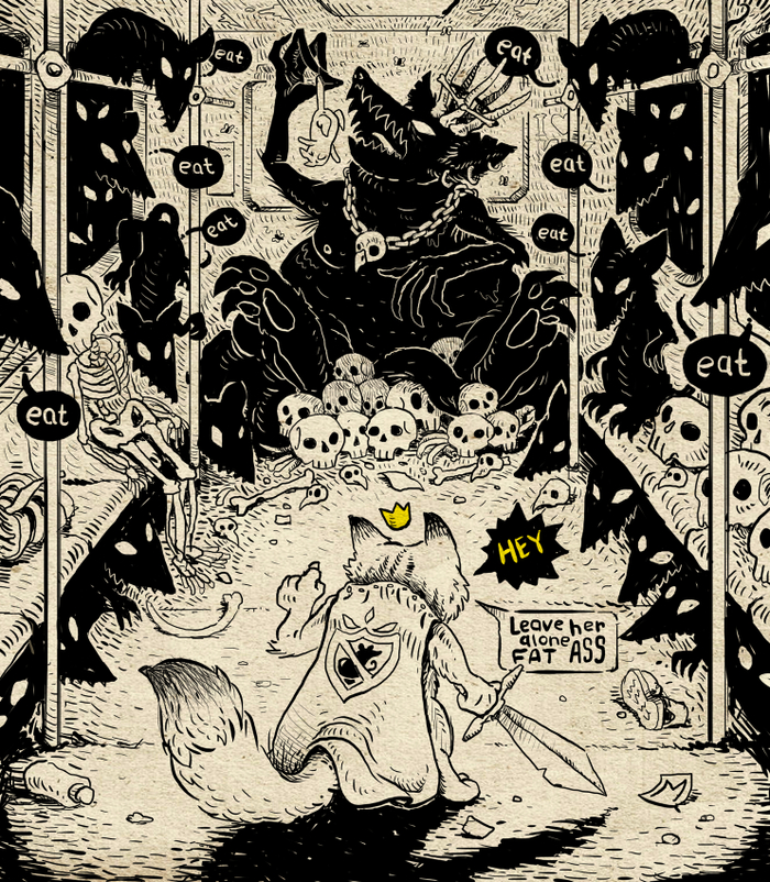 NYC subway Rat King and Sylvester the assassin.