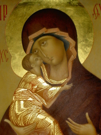 икона владимирской божией матери(рублевский круг)