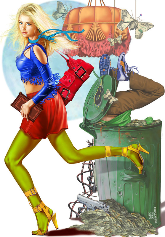 Девушка бежит