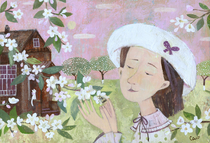 яблони цветут