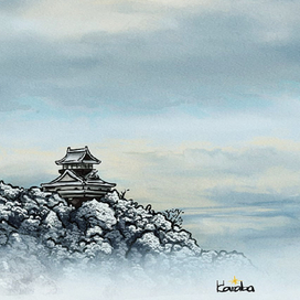 Иллюстрации зимней Японии