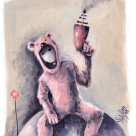 Этюд маслом "Коала"