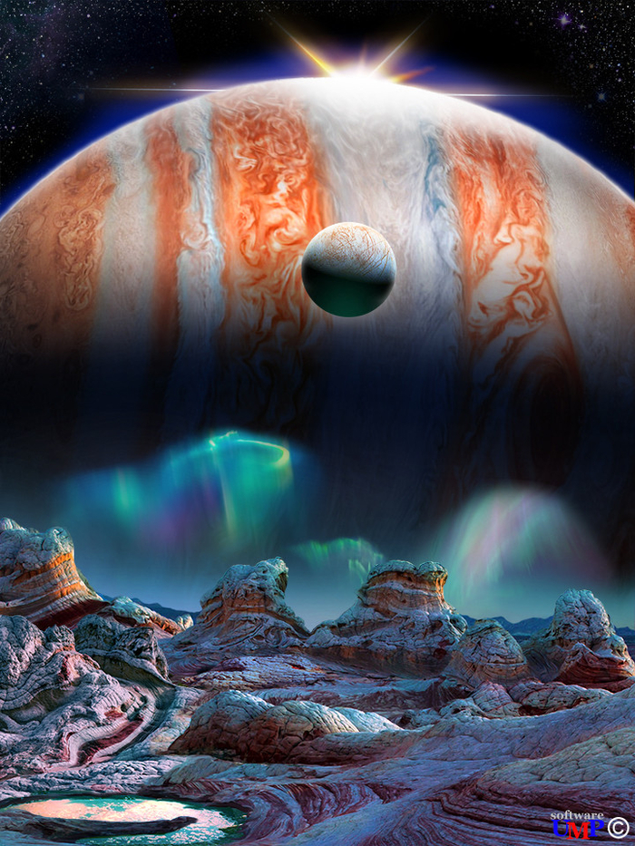 Юпитер,вид с Ганимеда 