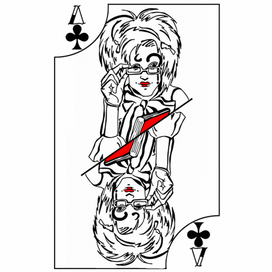 Колода карт "Красный клоун, белый клоун"