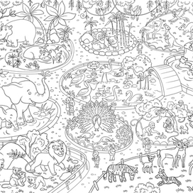 Зоопарк.Раскраска . 